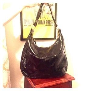 Hiroshima black patent leather purse made in Japan